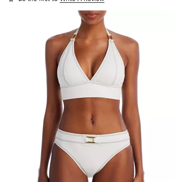 Bleu Rod Beattie White Halter Top and Bottom Bikini - Picture 2 of 8